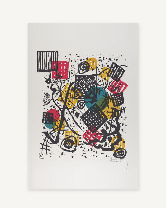 Small Worlds V by Wassily Kandinsky (1922) - full print with paper-tone border