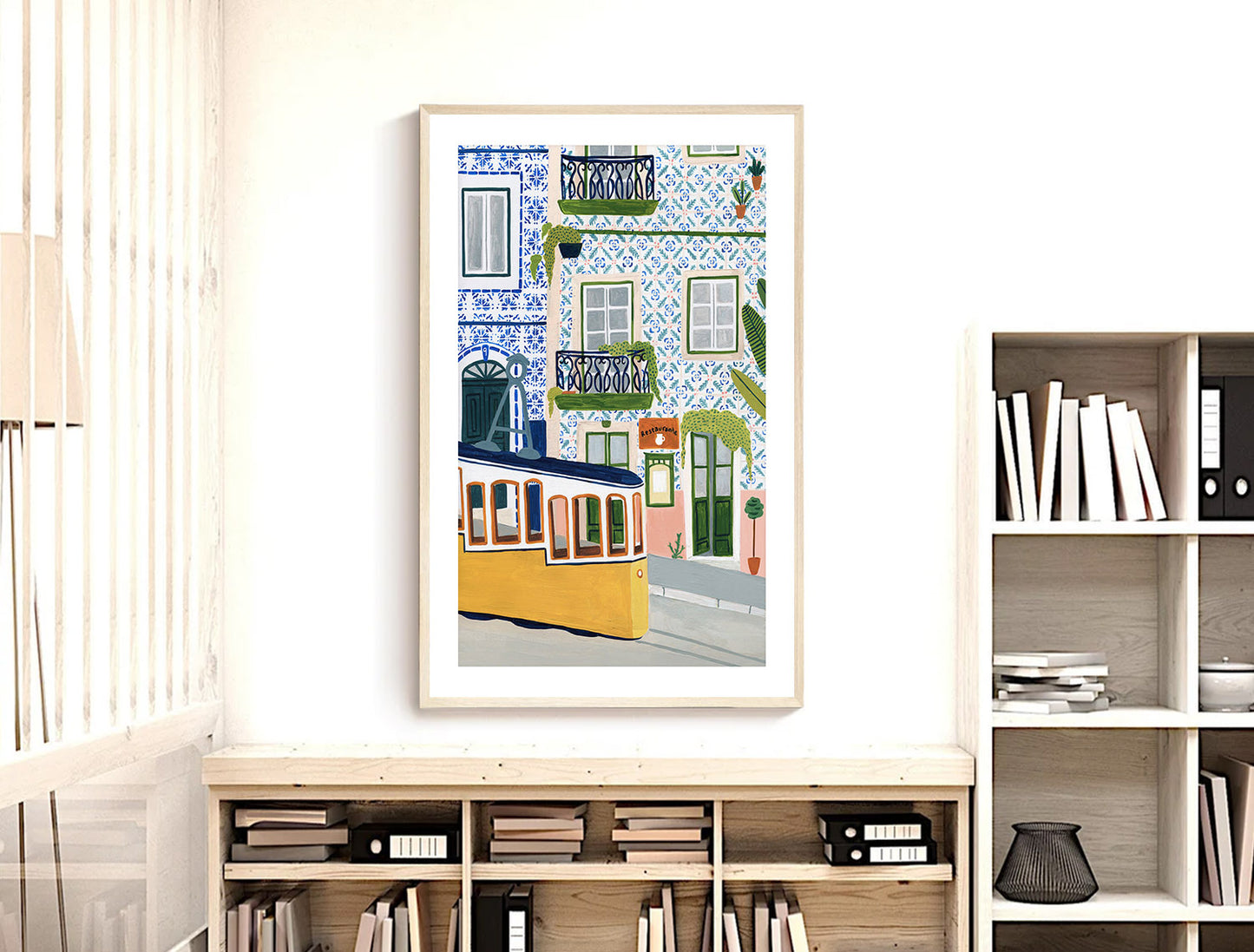 Lisbon Portugal Art Print - Travel Poster, Europe Print, Home Decor (Unframed)
