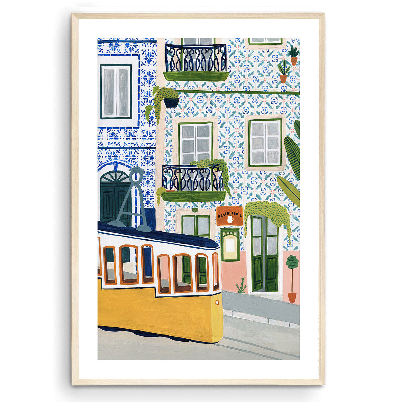 Lisbon Portugal Art Print - Travel Poster, Europe Print, Home Decor (Unframed)