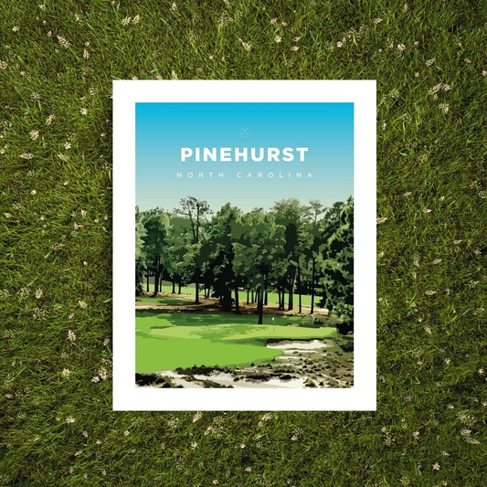 Pinehurst Golf Course Print — North Carolina Sand Hills Wall Art (Unframed)