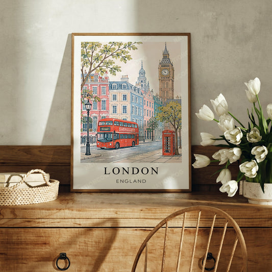 London Travel Print — England City Wall Art
