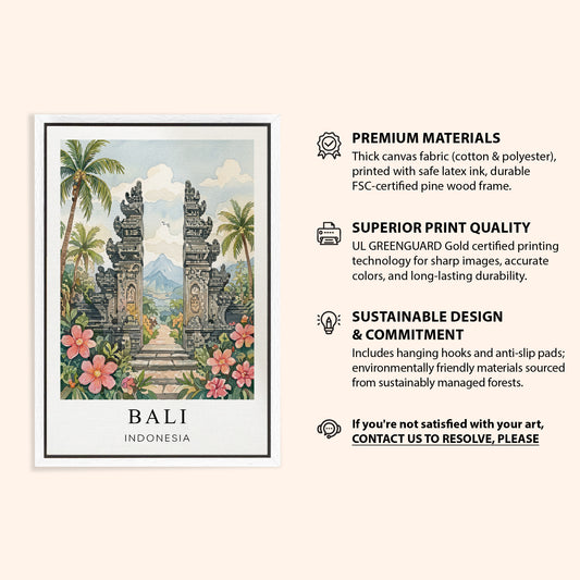 Bali Canvas Wall Art — Indonesia Tropical Decor