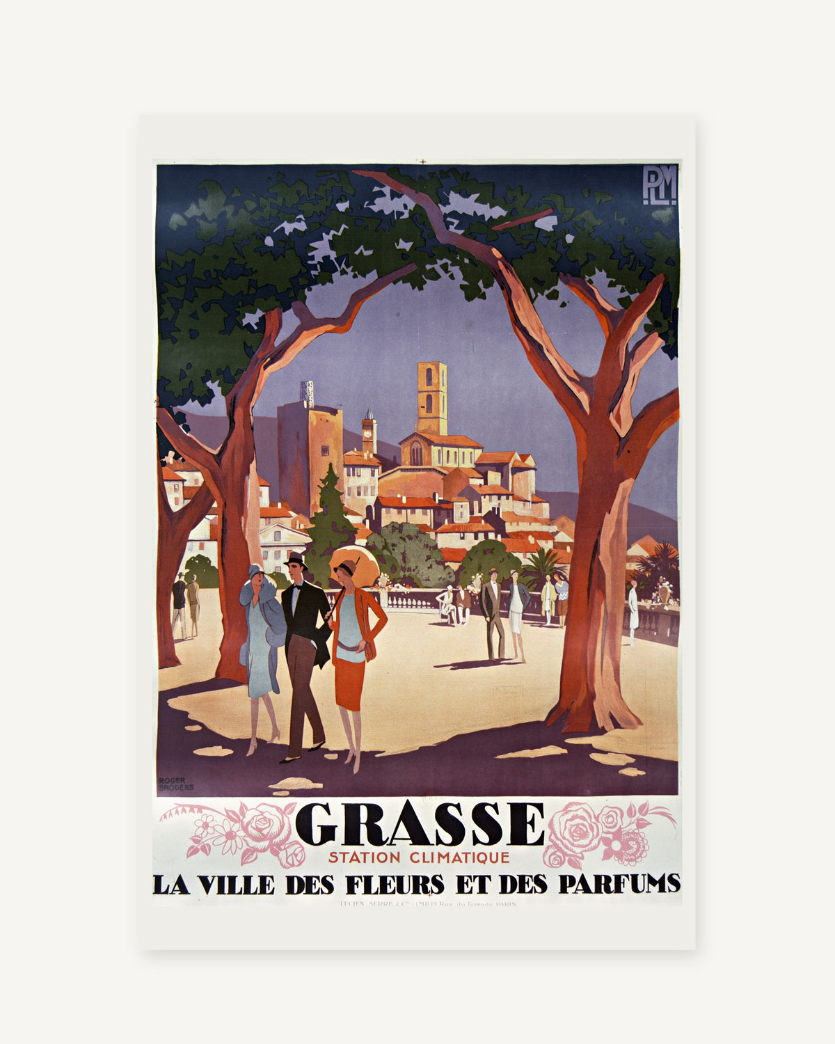 Grasse vintage travel poster (1927) - full print with white border