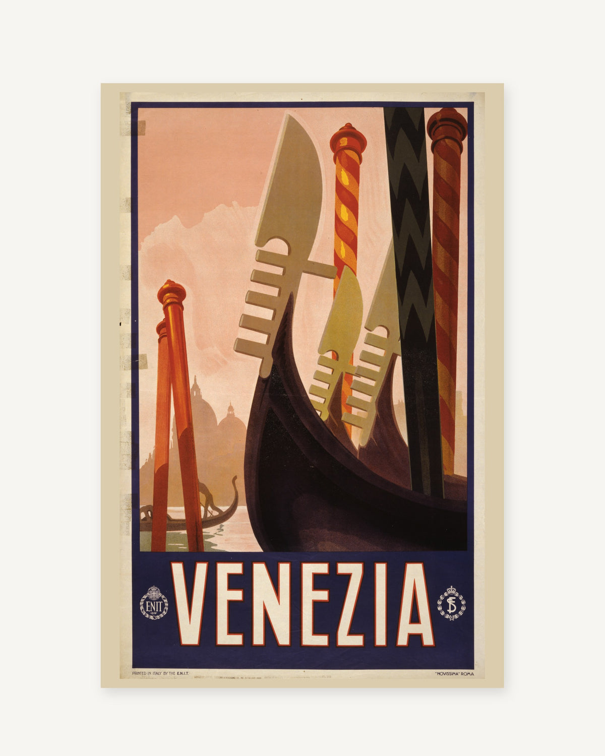 Venice vintage travel poster (1920) - full print with white border