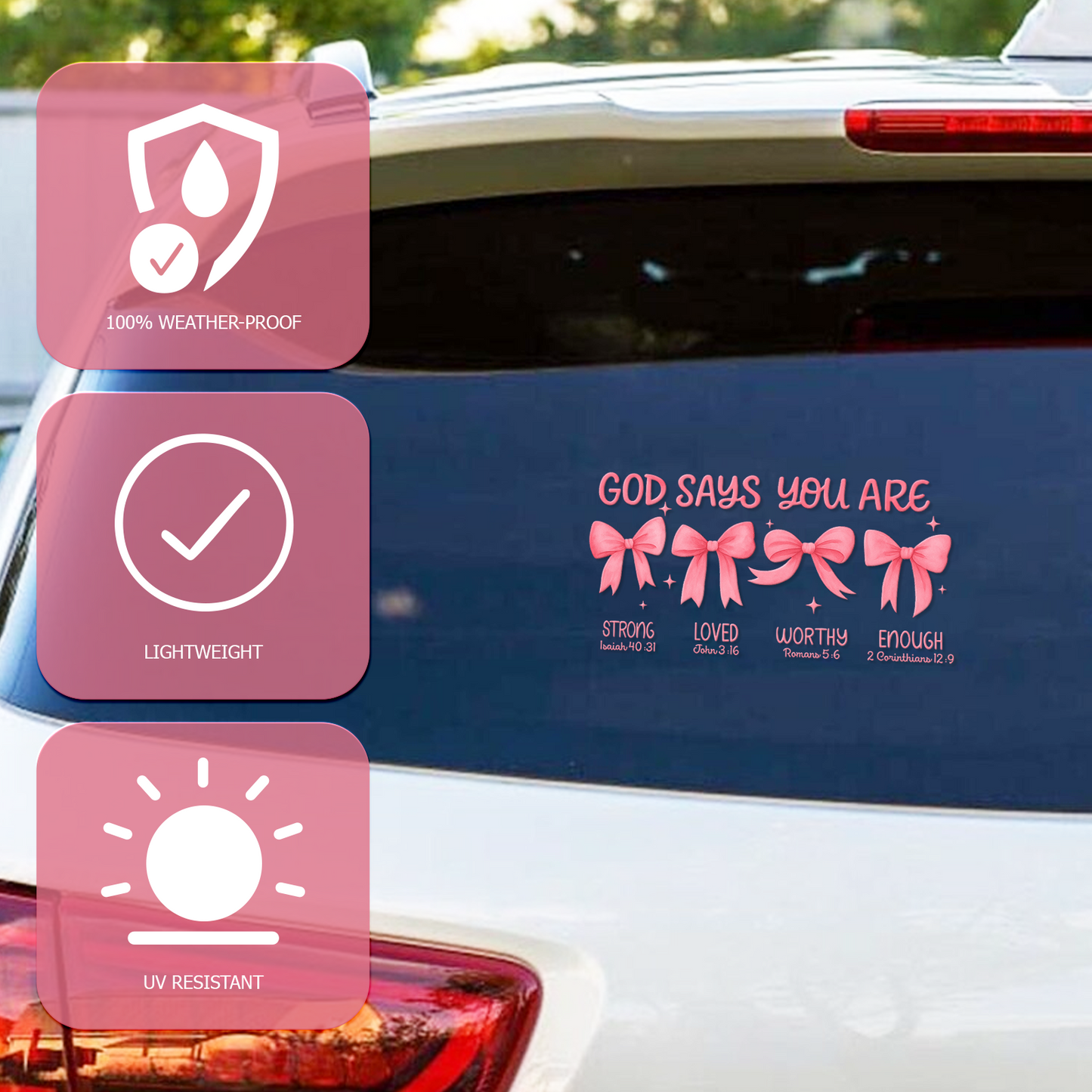 "God Says You Are" Affirmation Christian Car Decal