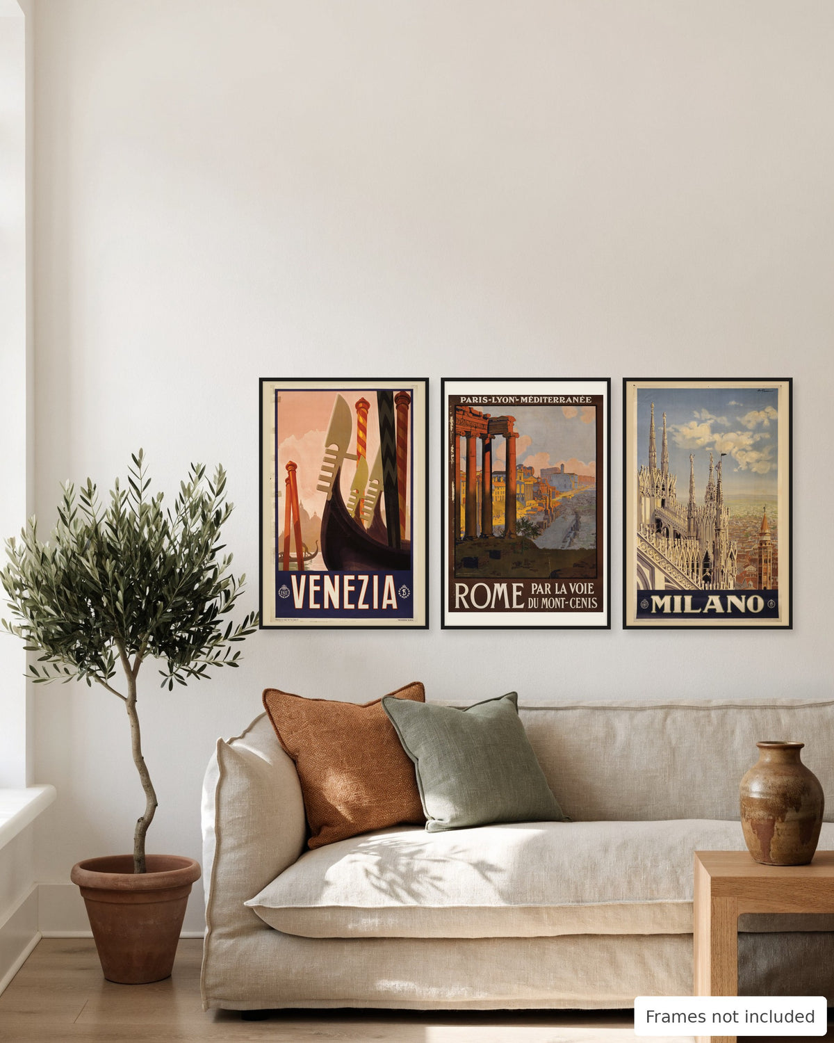 Italy vintage poster set of 3 gallery wall, second view