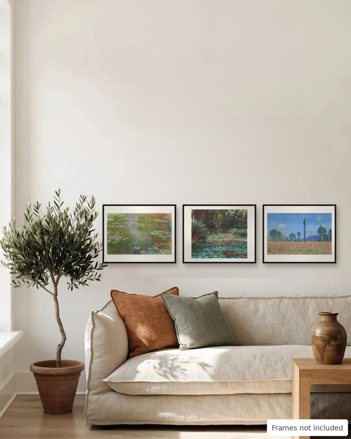 Claude Monet Print Set of 3 gallery wall, second view - frames not included
