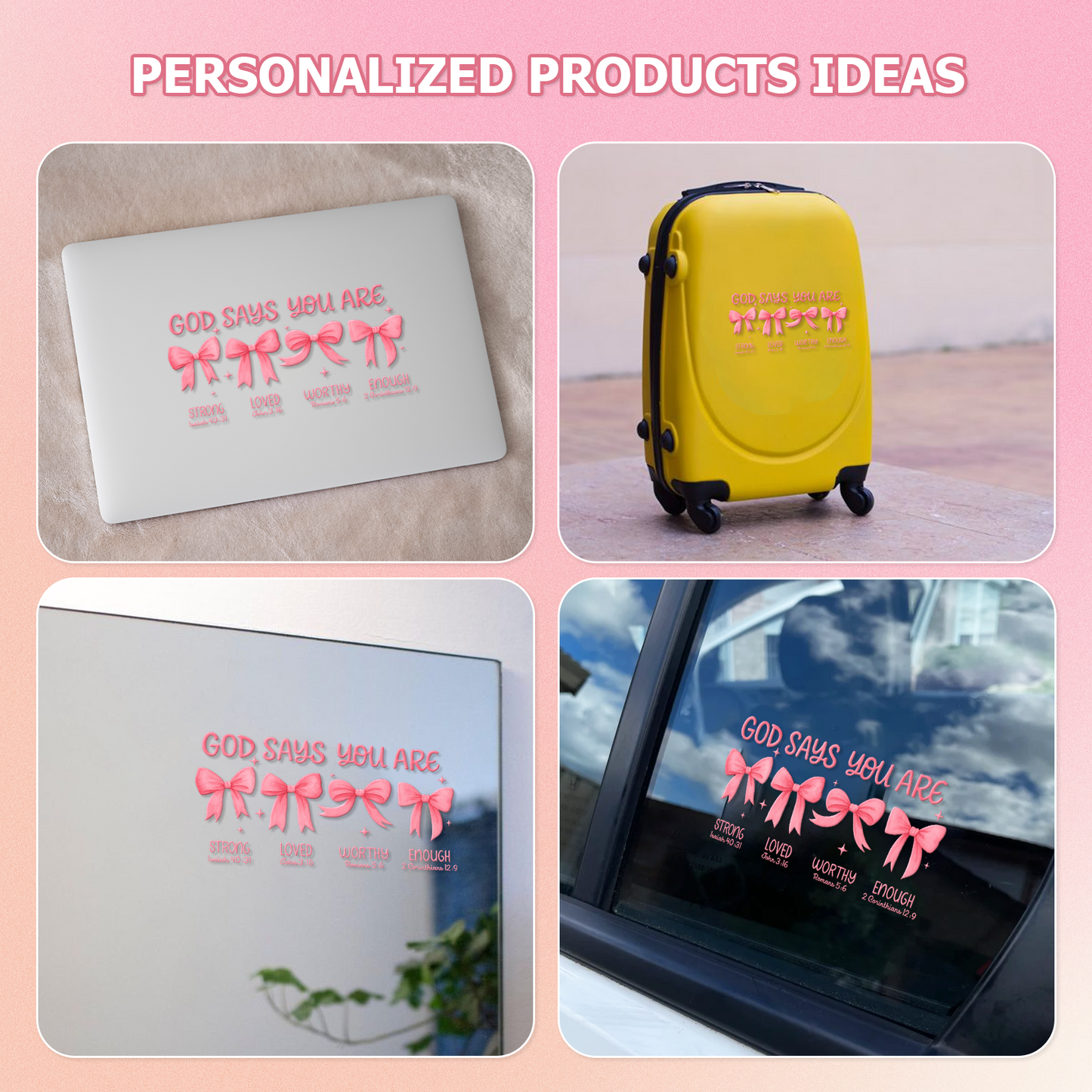 "God Says You Are" Affirmation Christian Car Decal