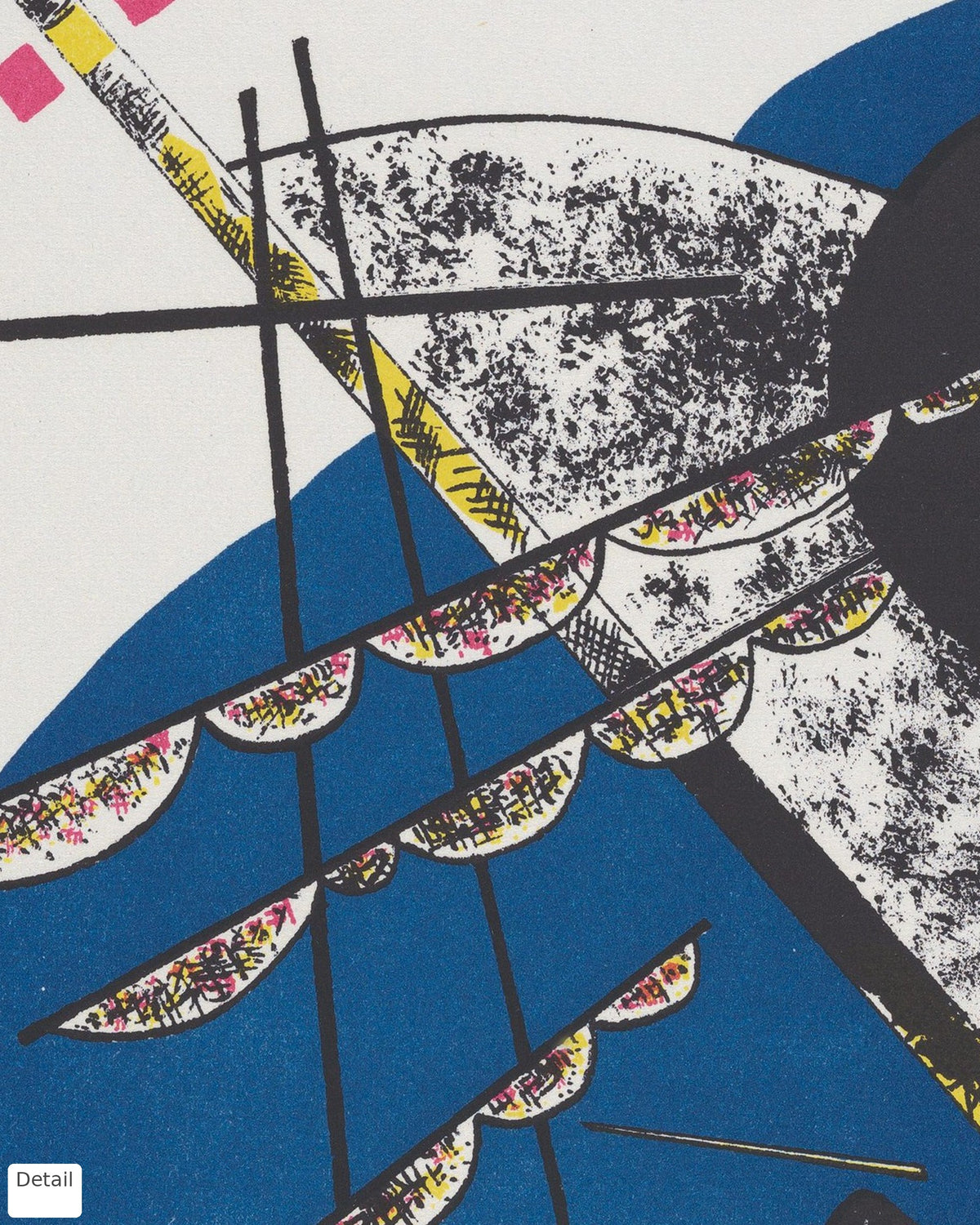 Close-up detail of Small Worlds II by Wassily Kandinsky (1922)