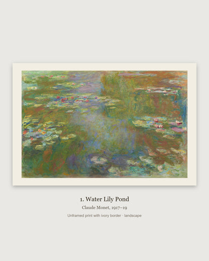 Water Lily Pond by Claude Monet (1917-19) - print 1 of the set of 5