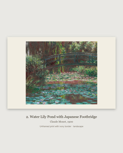 Water Lily Pond with Japanese Footbridge by Claude Monet (1900) - print 2 of the set of 5