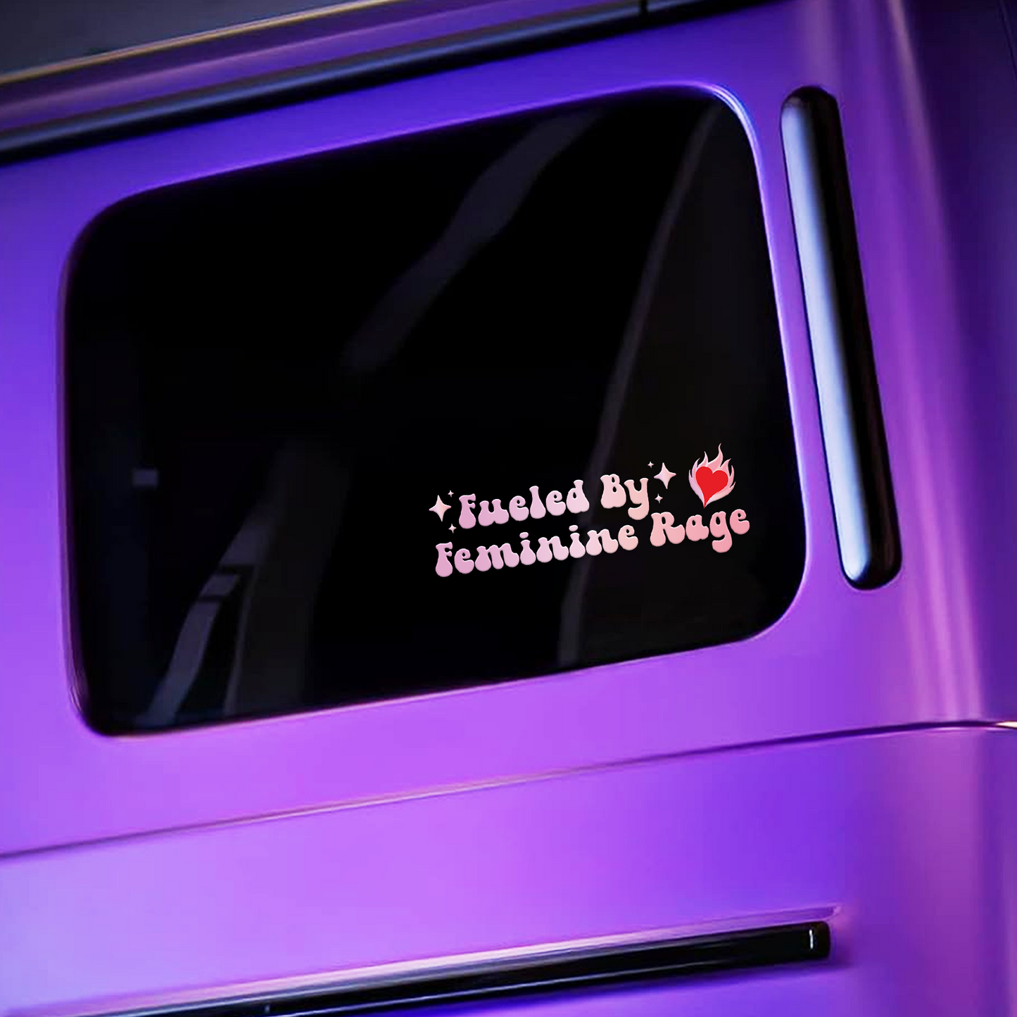 "Fueled By Feminine Rage" Feminist Car Decal
