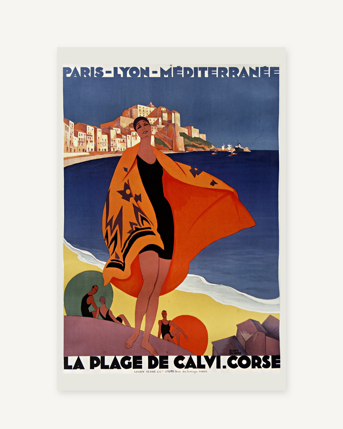 Calvi vintage poster (1928) - print 4 of the French Riviera set of 5