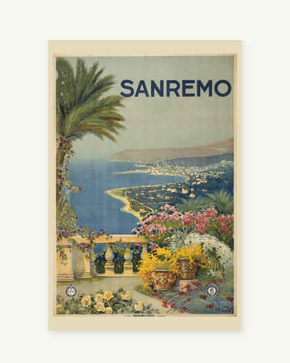 Sanremo vintage poster (1920) - print 4 of the Italy set of 5