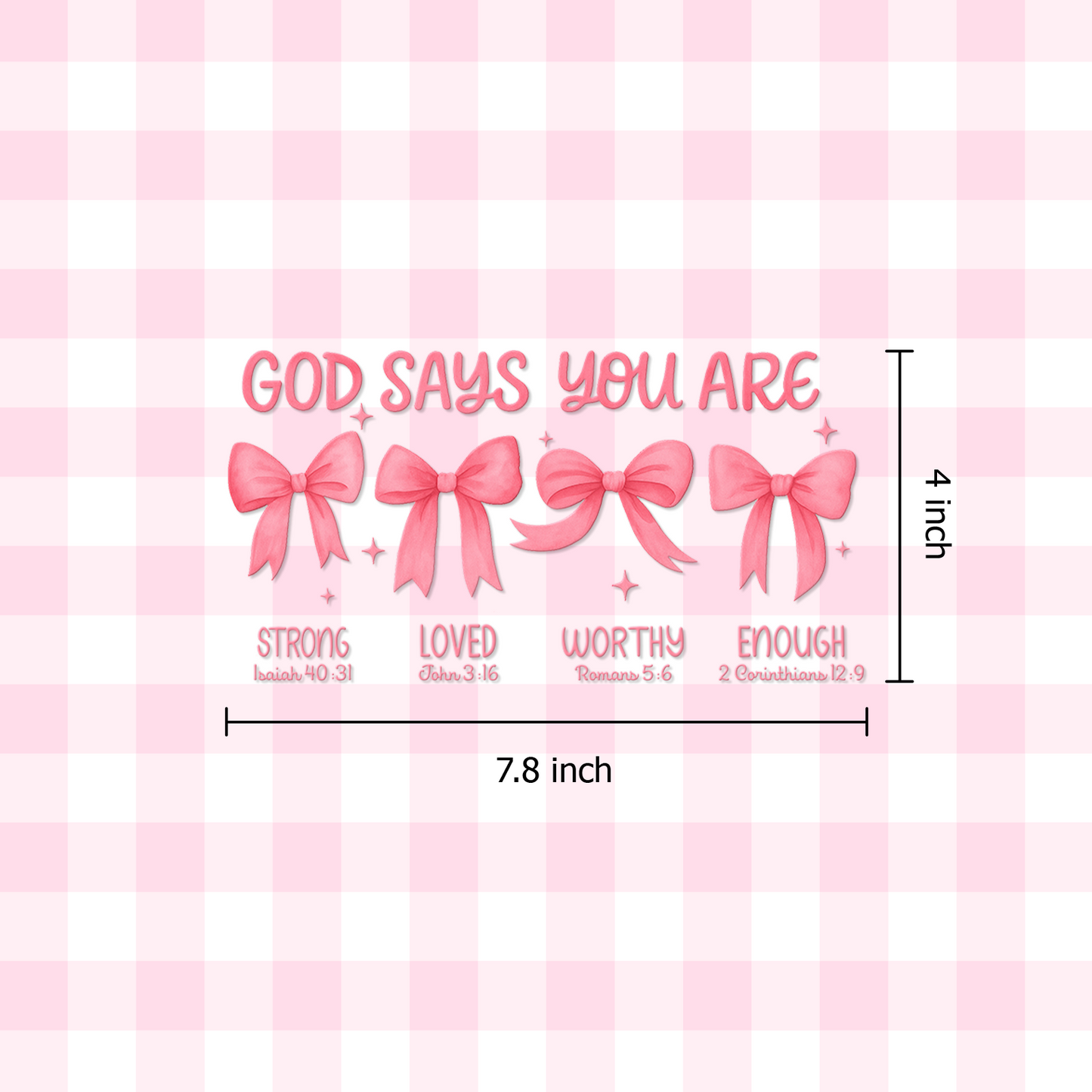 "God Says You Are" Affirmation Christian Car Decal