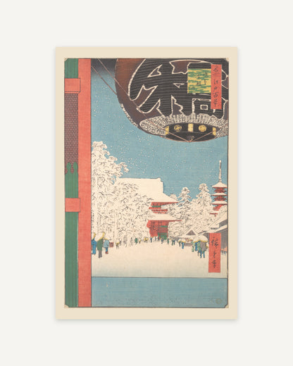 Kinryuzan Temple in Snow by Hiroshige (1856) - print 5 of the set of 5