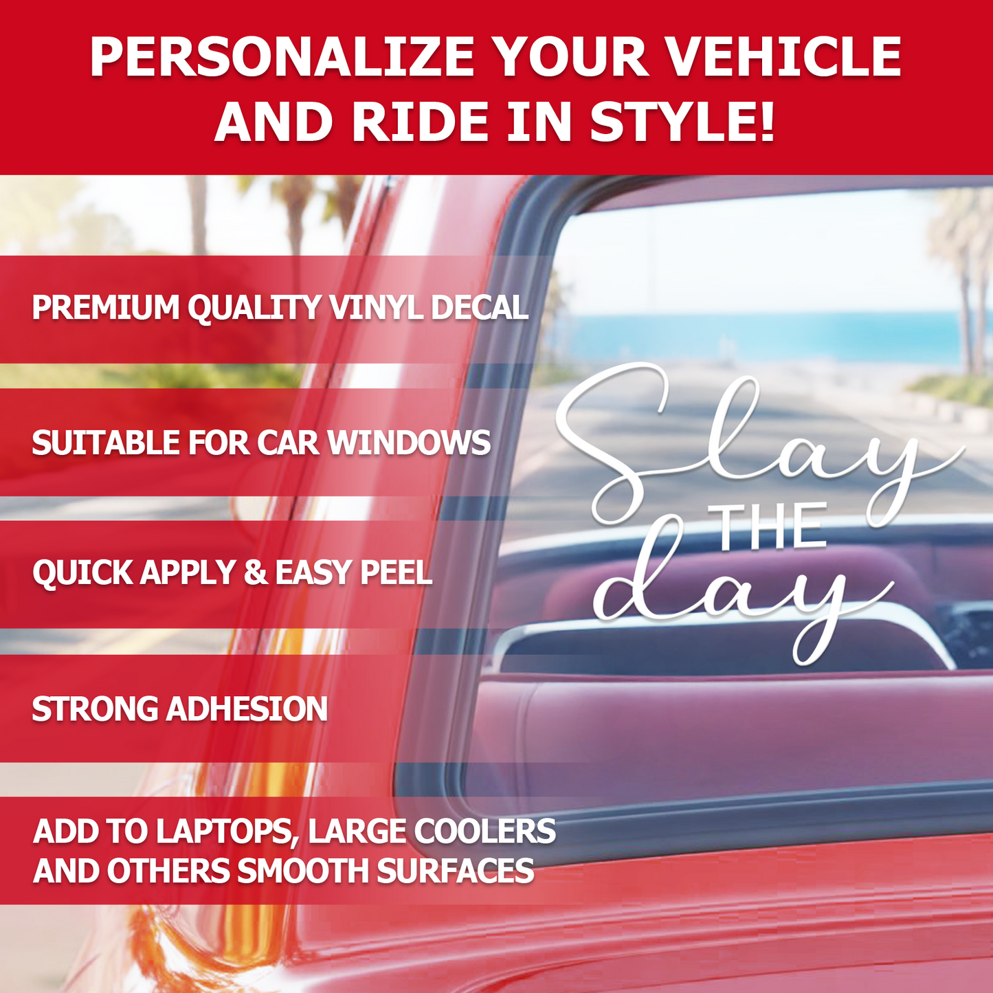"Slay The Day" Inspirational Car Decal