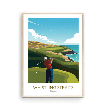 Whistling Straits Golf Course Print - Wisconsin Coastal Wall Art (Unframed)
