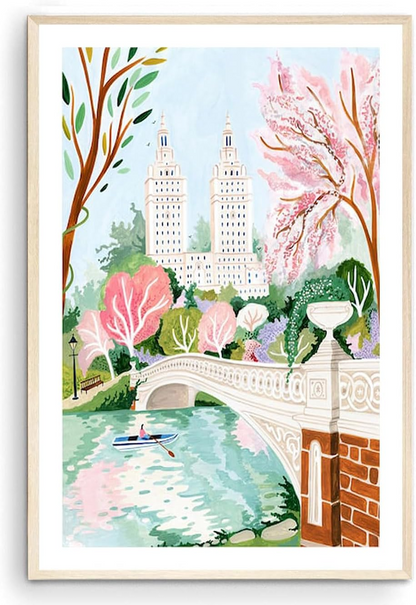Central Park Wall Art Print, New York City Travel Poster, American Home Decor, Housewarming Gift, Unframed