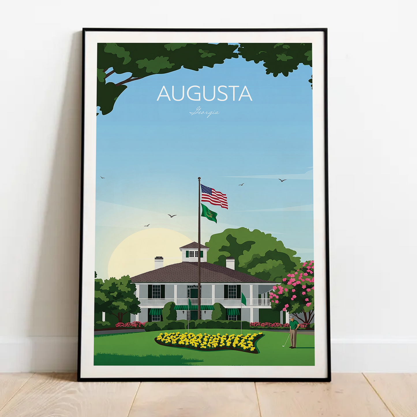 Augusta Golf Course Print — Georgia Clubhouse Wall Art (Unframed)