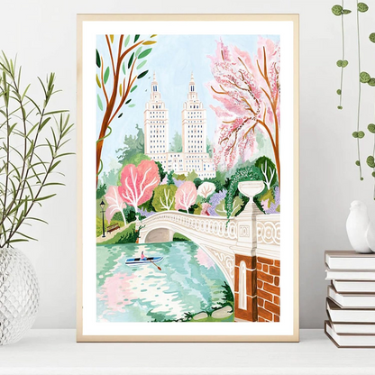 Central Park Wall Art Print, New York City Travel Poster, American Home Decor, Housewarming Gift, Unframed