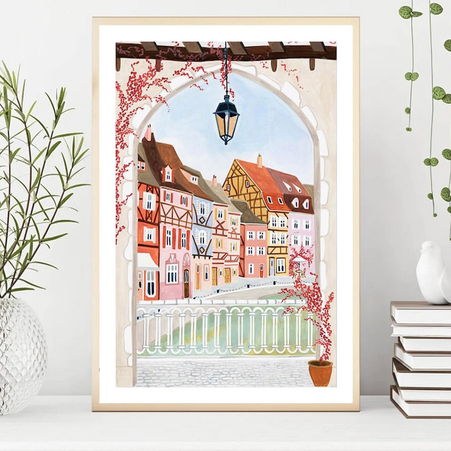 Colmar France Travel Art Print, European Village Wall Art Poster, Vintage French Town Decor, Home Decor Gift, Housewarming, Unframed