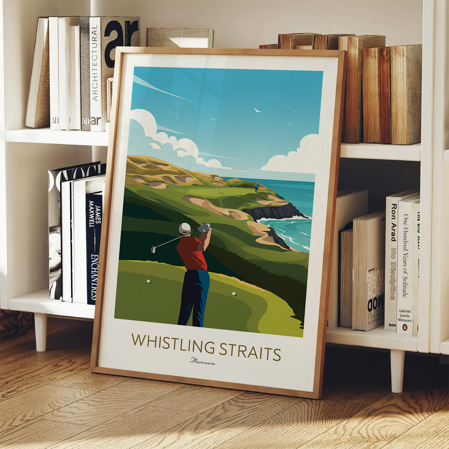 Whistling Straits Golf Course Print - Wisconsin Coastal Wall Art (Unframed)
