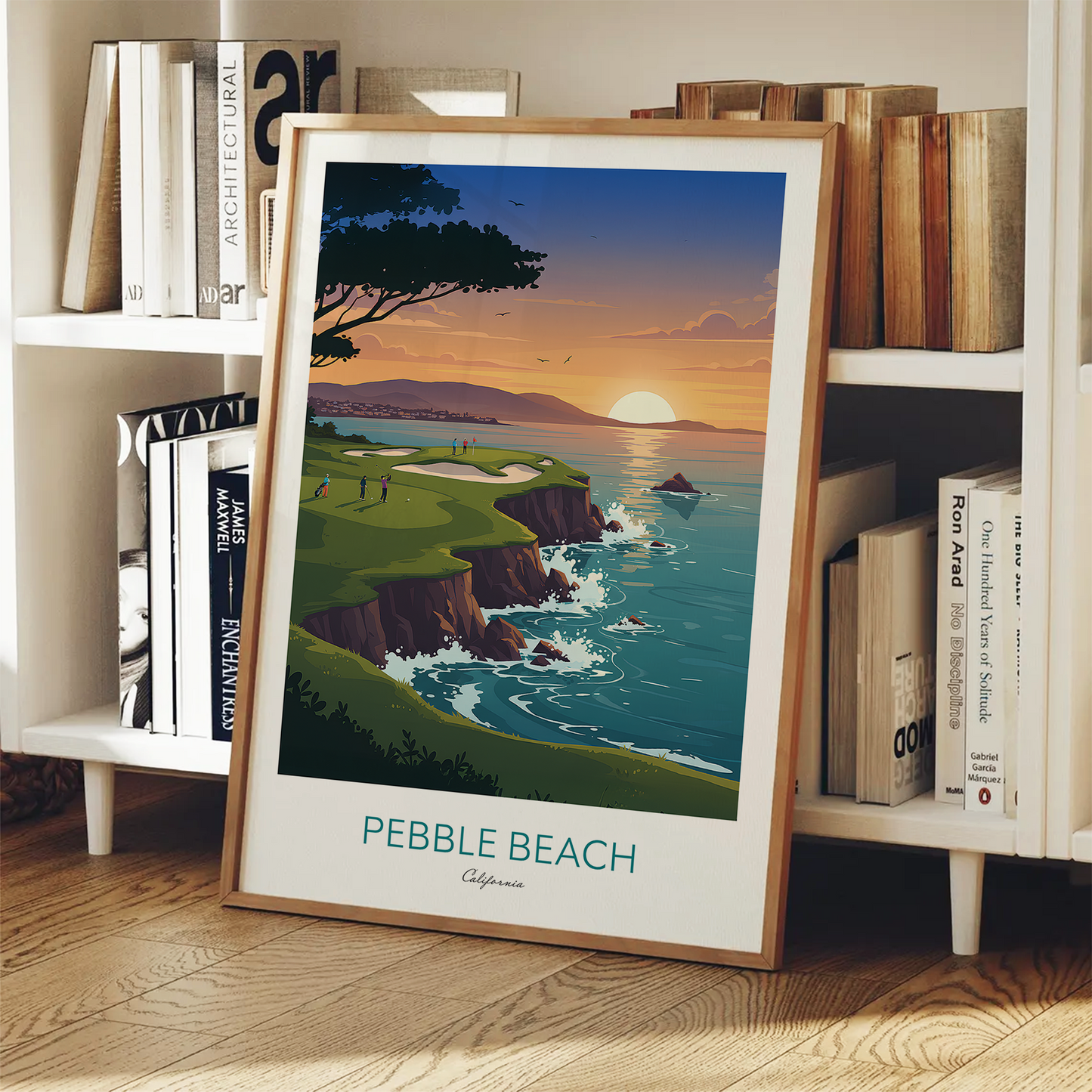 Pebble Beach Golf Course Print — California Coastal Wall Art (Unframed)