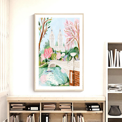 Central Park Wall Art Print, New York City Travel Poster, American Home Decor, Housewarming Gift, Unframed