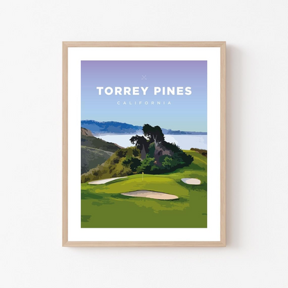 Torrey Pines Golf Course Print — California Fairway Wall Art (Unframed)