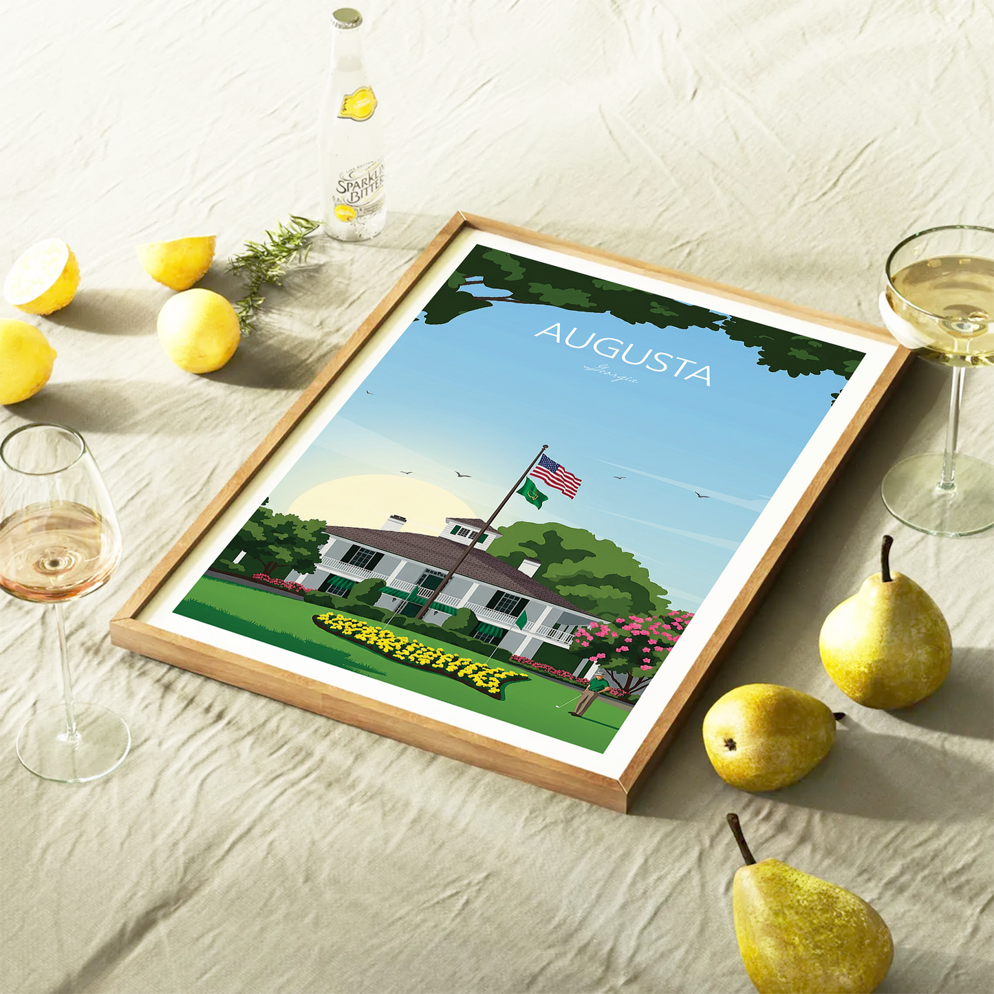 Augusta Golf Course Print — Georgia Clubhouse Wall Art (Unframed)