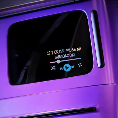 "If I Crash Pause My Audiobook" Car Decal