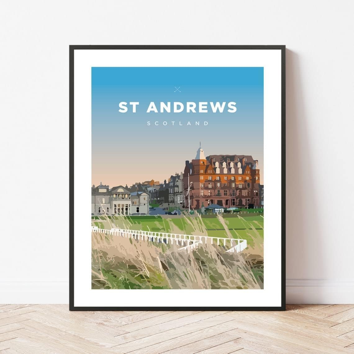 St Andrews Golf Course Print — Scotland Coastal Wall Art (Unframed)