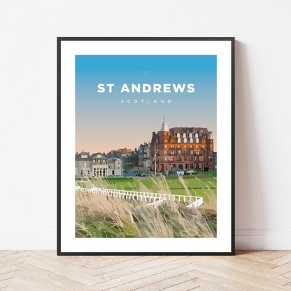 St Andrews Golf Course Print — Scotland Coastal Wall Art (Unframed)