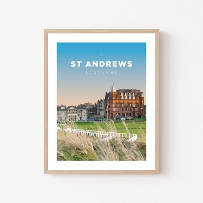 St Andrews Golf Course Print — Scotland Coastal Wall Art (Unframed)
