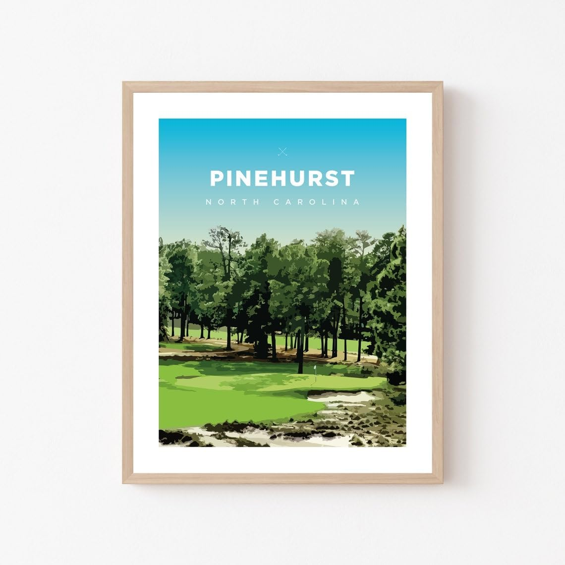 Pinehurst Golf Course Print — North Carolina Sand Hills Wall Art (Unframed)