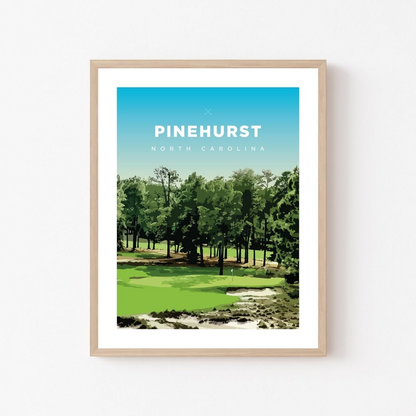 Pinehurst Golf Course Print — North Carolina Sand Hills Wall Art (Unframed)