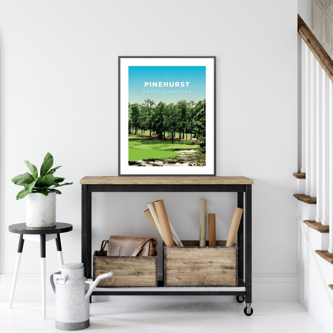 Pinehurst Golf Course Print — North Carolina Sand Hills Wall Art (Unframed)