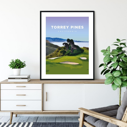 Torrey Pines Golf Course Print — California Fairway Wall Art (Unframed)