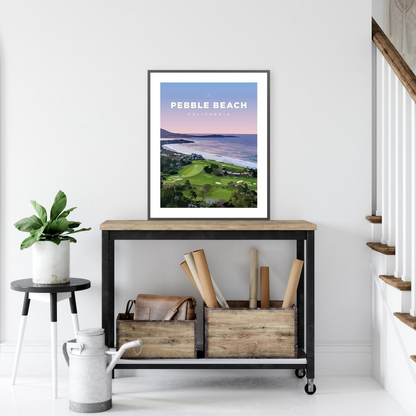 Pebble Beach Golf Course Print – California Coastal Landscape Wall Art (Unframed)