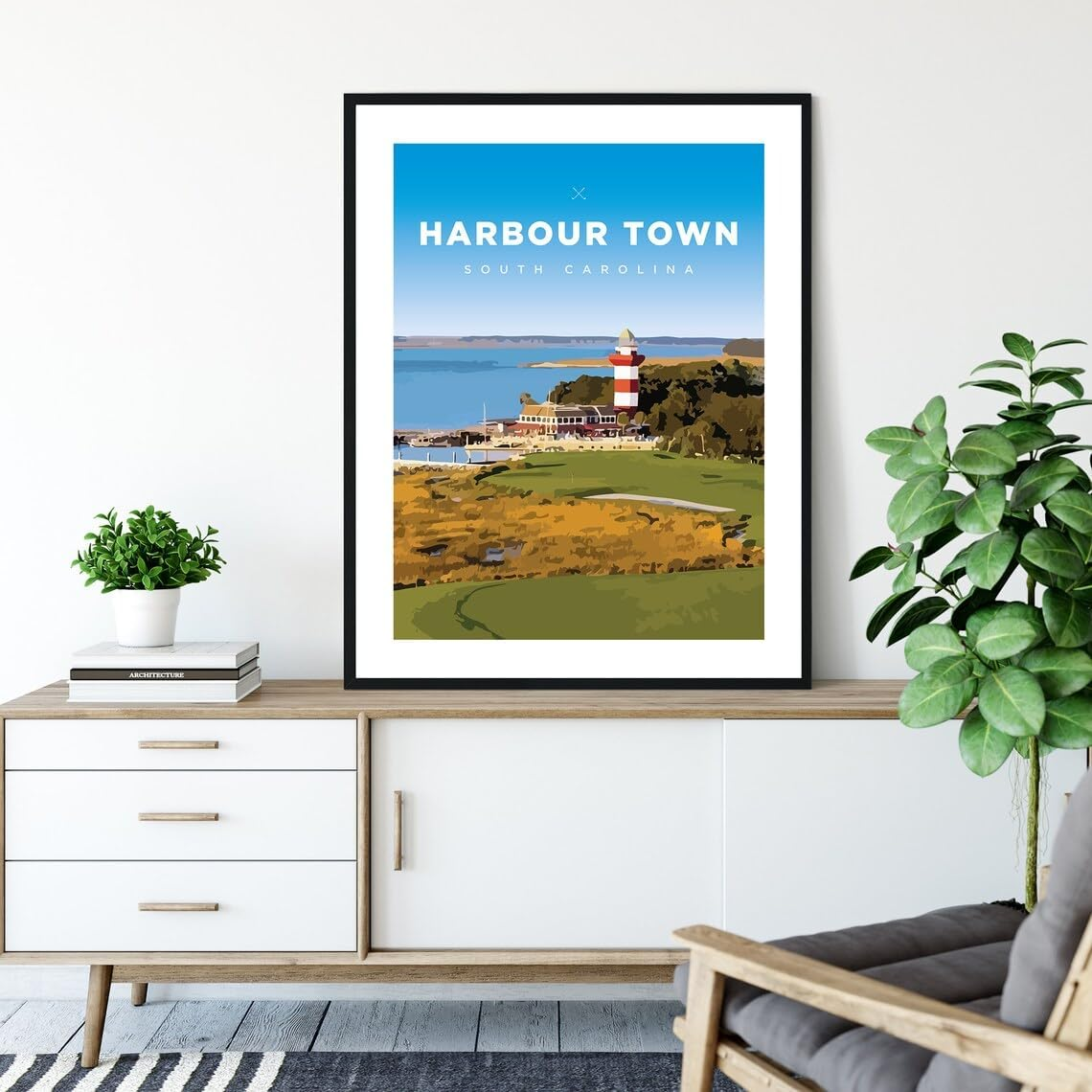 Harbour Town Golf Course Print — South Carolina Coastal Wall Art (Unframed)