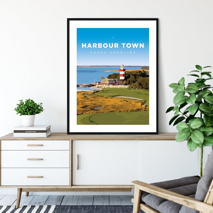 Harbour Town Golf Course Print — South Carolina Coastal Wall Art (Unframed)