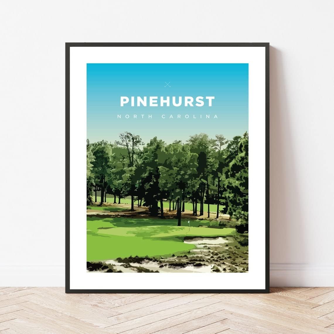Pinehurst Golf Course Print — North Carolina Sand Hills Wall Art (Unframed)