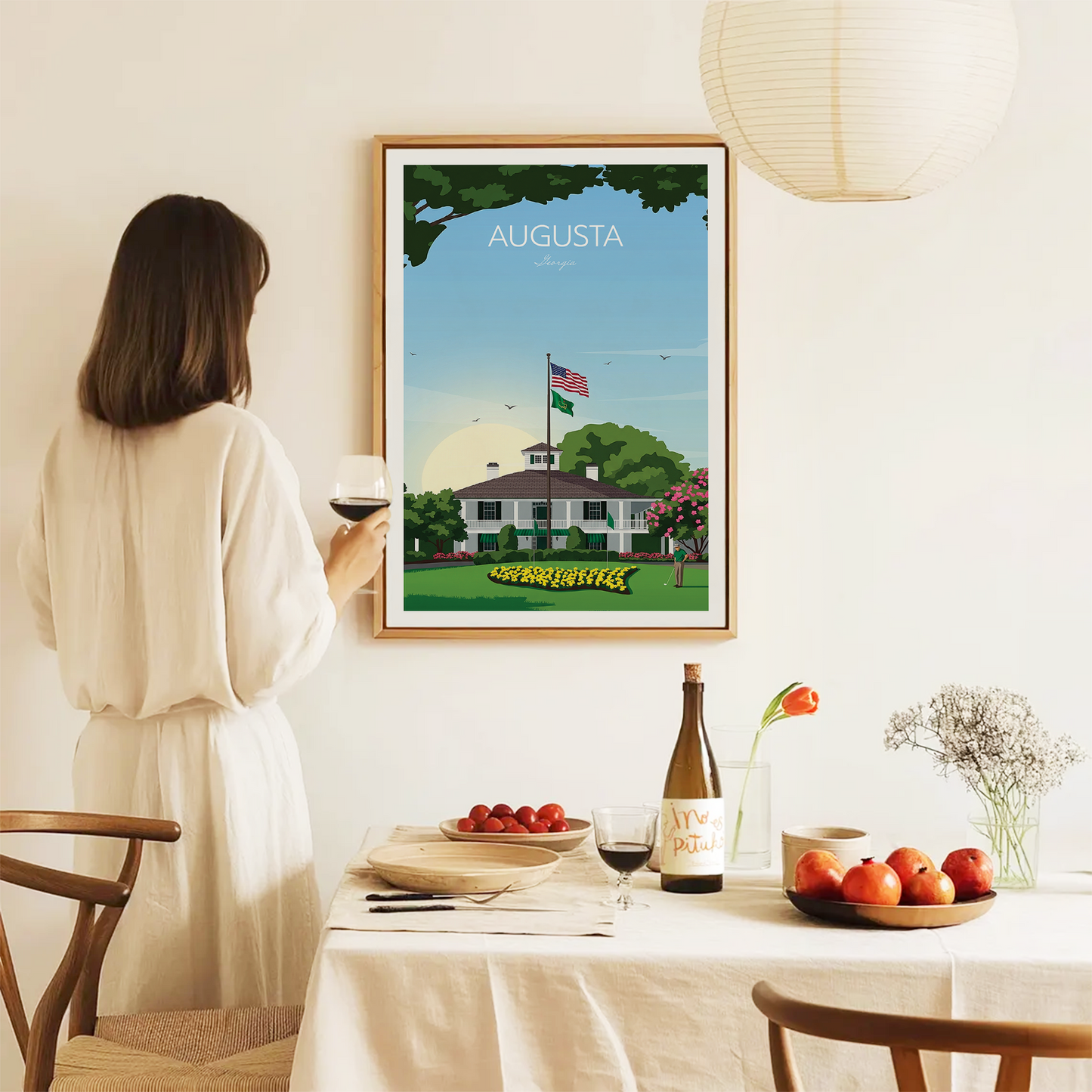 Augusta Golf Course Print — Georgia Clubhouse Wall Art (Unframed)