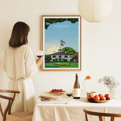 Augusta Golf Course Print — Georgia Clubhouse Wall Art (Unframed)