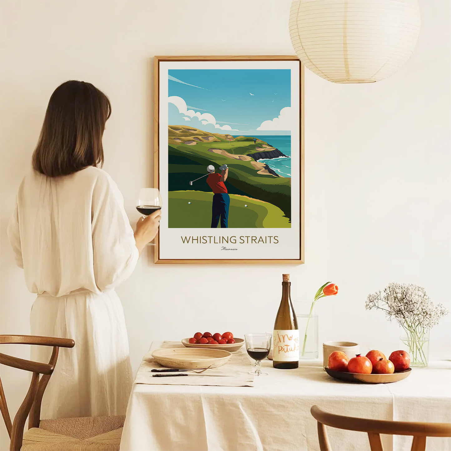 Whistling Straits Golf Course Print - Wisconsin Coastal Wall Art (Unframed)