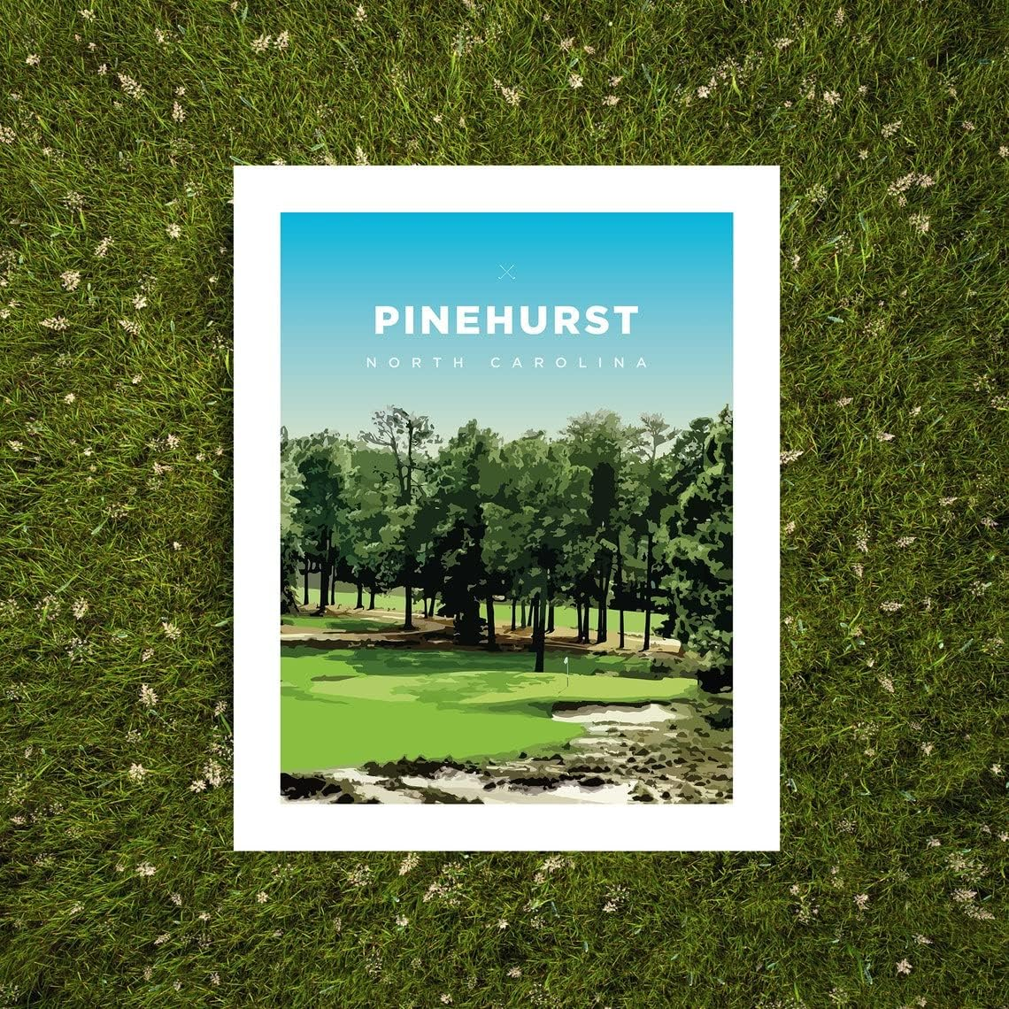 Pinehurst Golf Course Print — North Carolina Sand Hills Wall Art (Unframed)