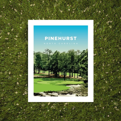 Pinehurst Golf Course Print — North Carolina Sand Hills Wall Art (Unframed)