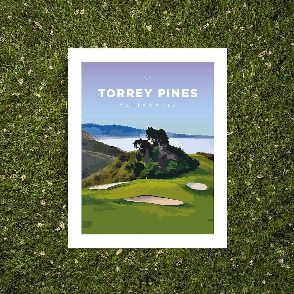 Torrey Pines Golf Course Print — California Fairway Wall Art (Unframed)