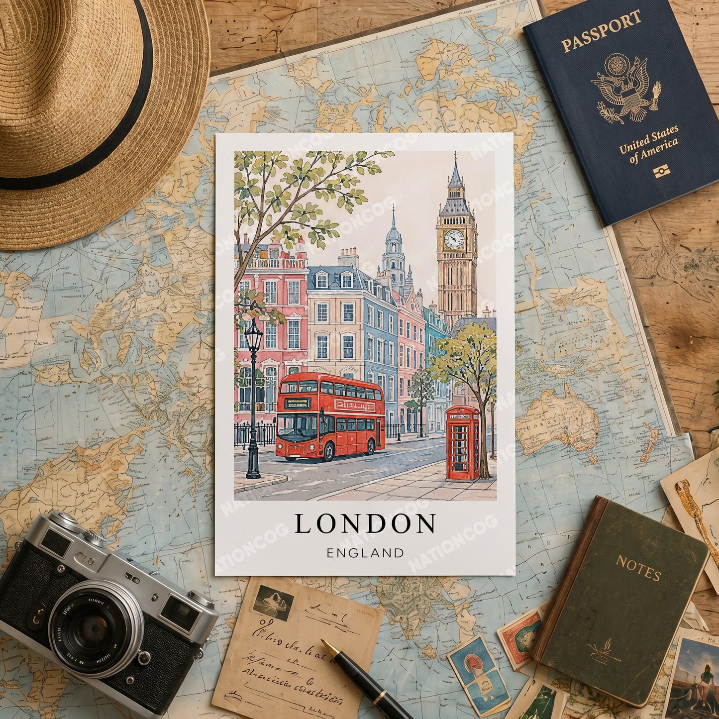 London Travel Print — England City Wall Art